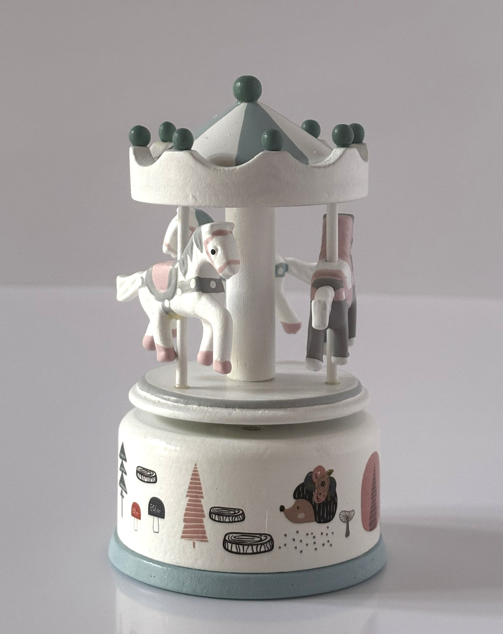 Carillon Nostalgia Piccolo a Giostra – Bianco e Azzurro Fiaba