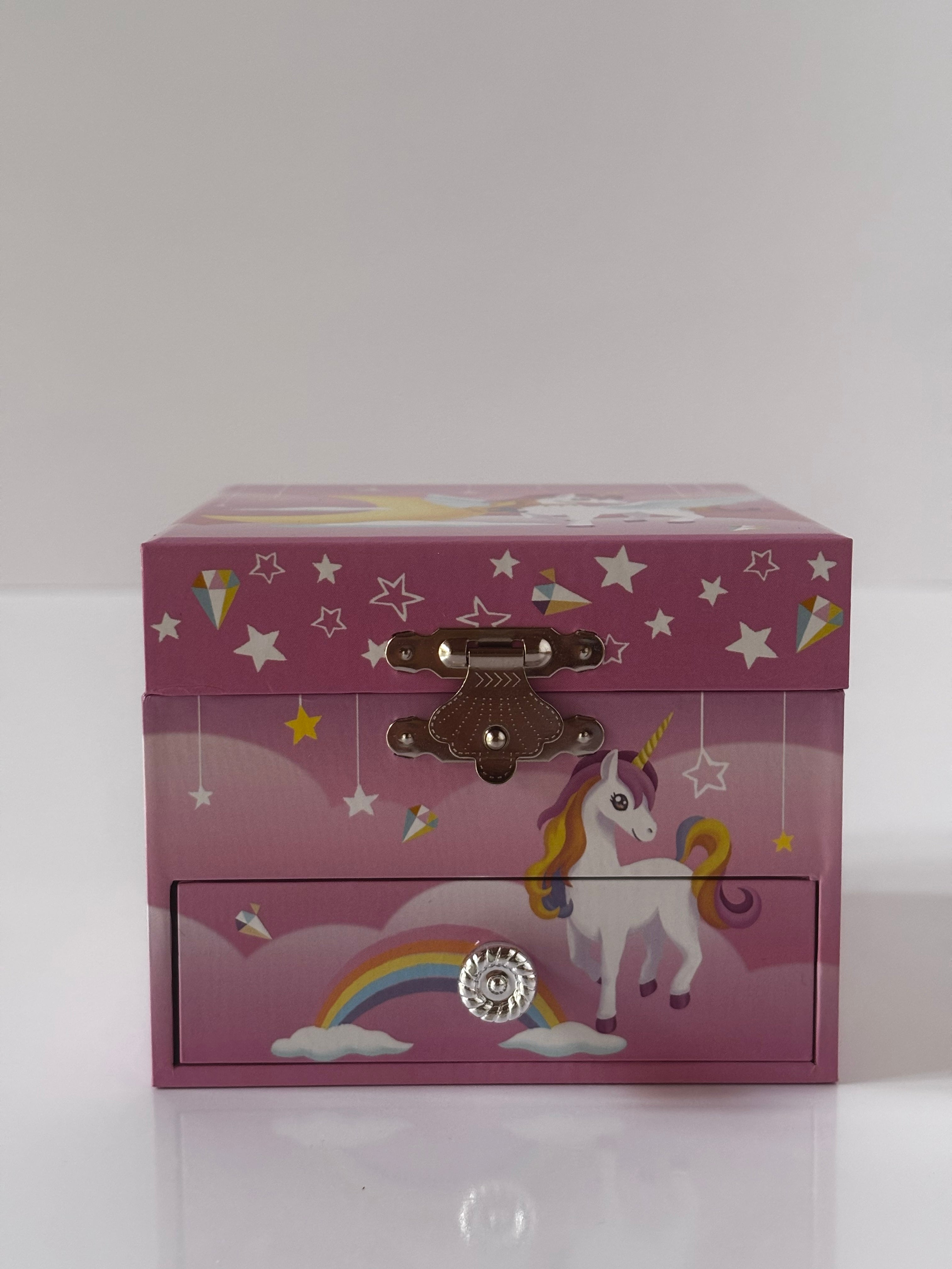 Scrigno Portagioie Musicale Unicorno – Rosa Incanto