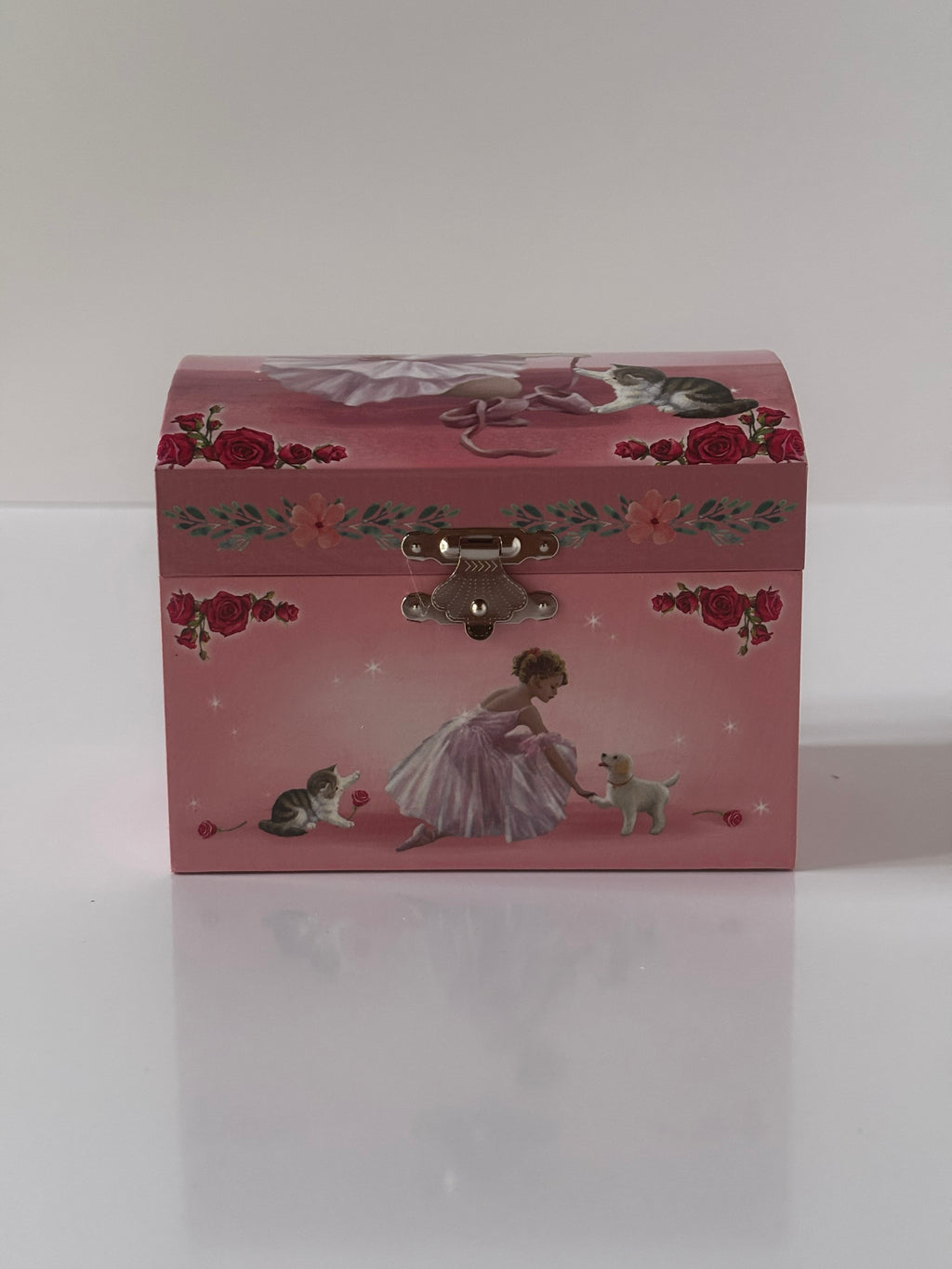 Scrigno Portagioie Musicale Ballerina – Rosa Romantico