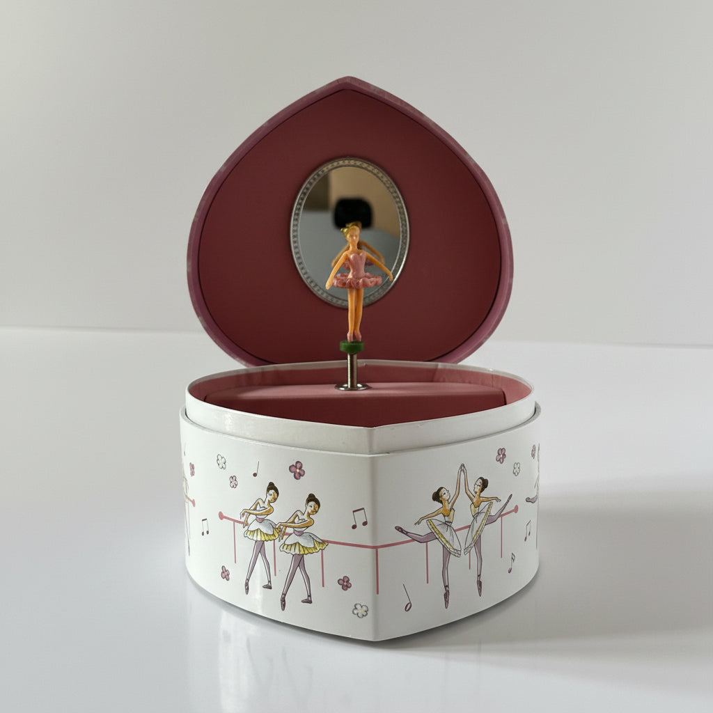 Scrigno Portagioie Musicale Ballerina – Cuore Classico
