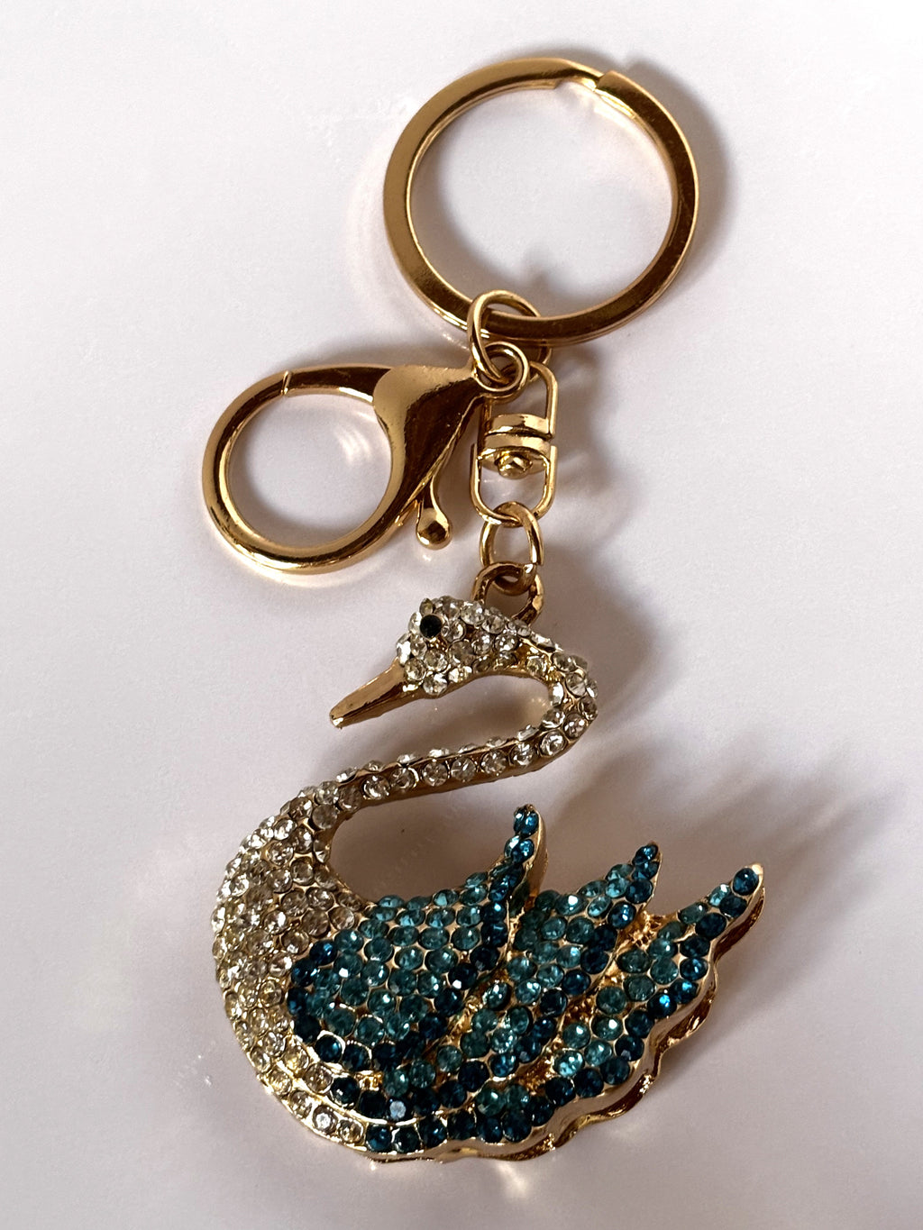 Portachiavi Gioiello Cigno Crystal Wings - Ciondolo Luxury per Borsa