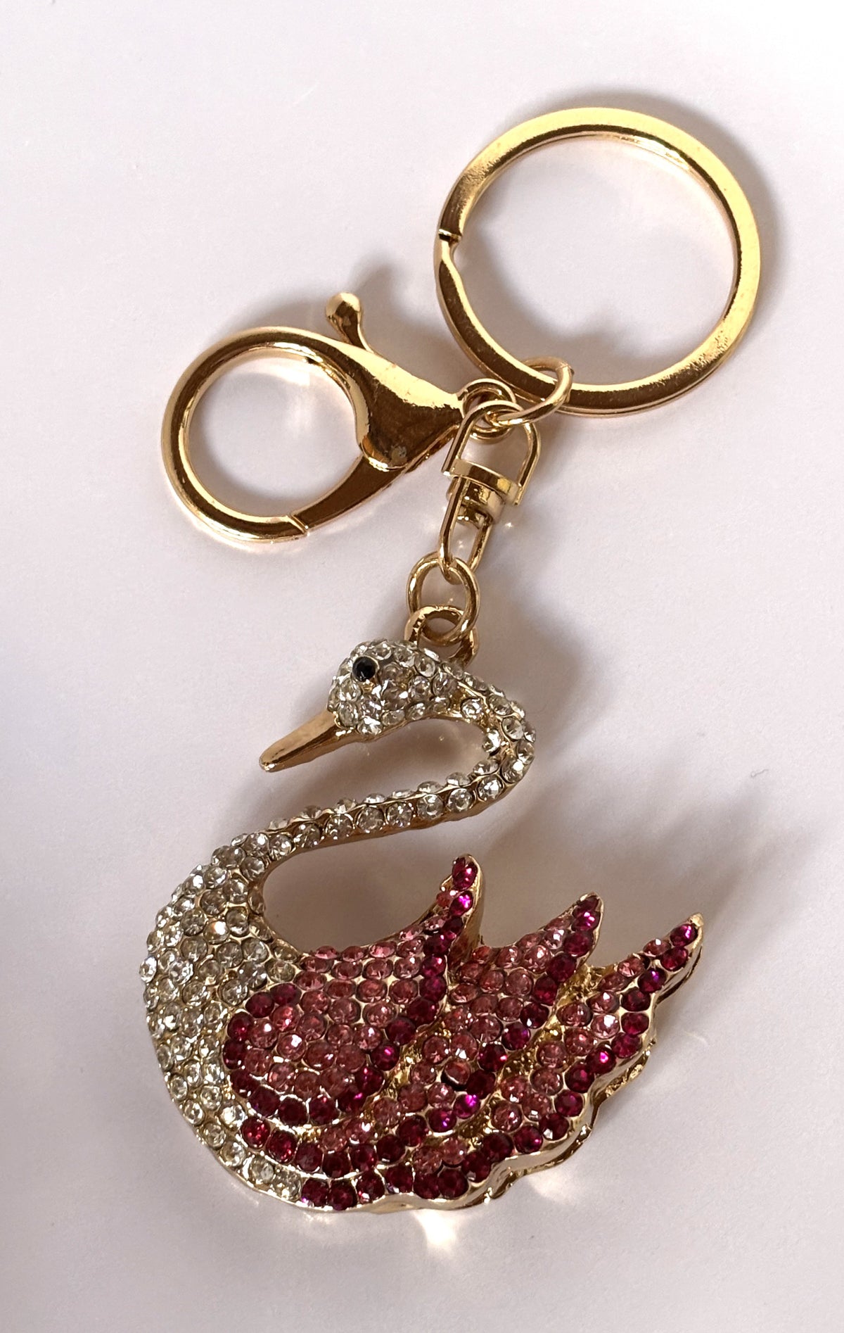 Portachiavi Gioiello Cigno Crystal Wings - Ciondolo Luxury per Borsa