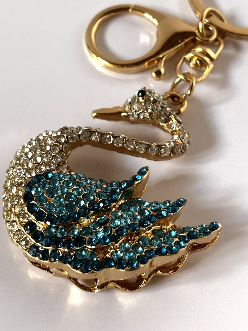 Portachiavi Gioiello Cigno Crystal Wings - Ciondolo Luxury per Borsa