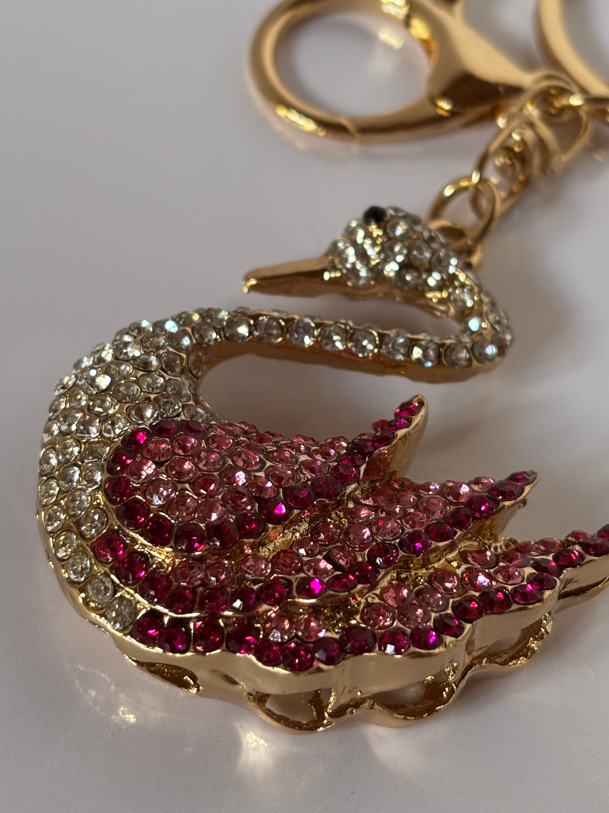 Portachiavi Gioiello Cigno Crystal Wings - Ciondolo Luxury per Borsa