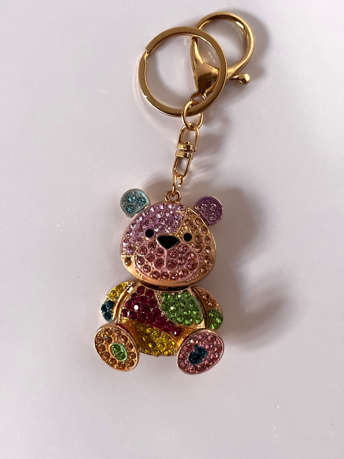 Portachiavi Gioiello Orsetto Patchwork - Ciondolo Luxury per Borsa