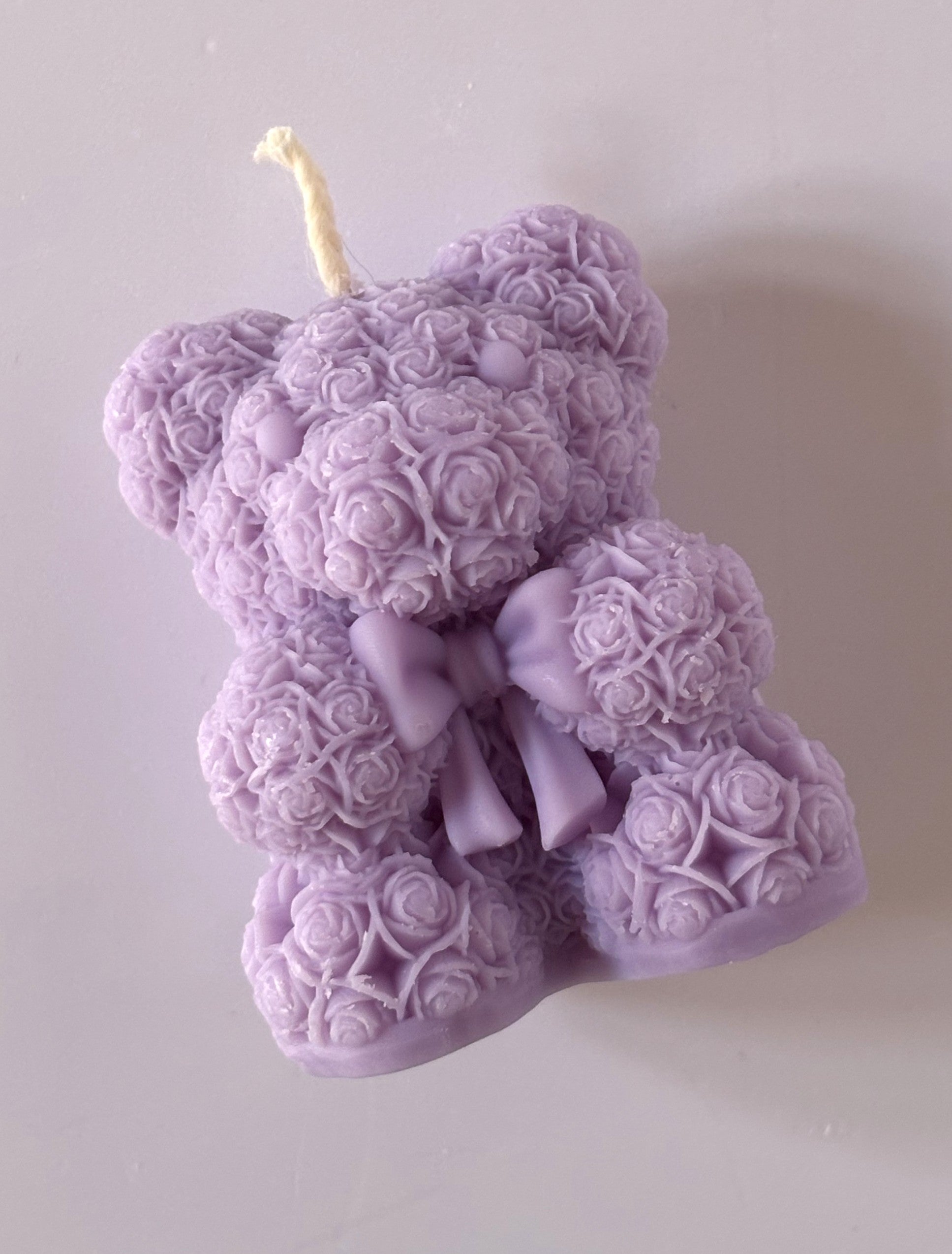Candela Artigianale Scultorea "Rose Bear" - Profumo Marshmallow