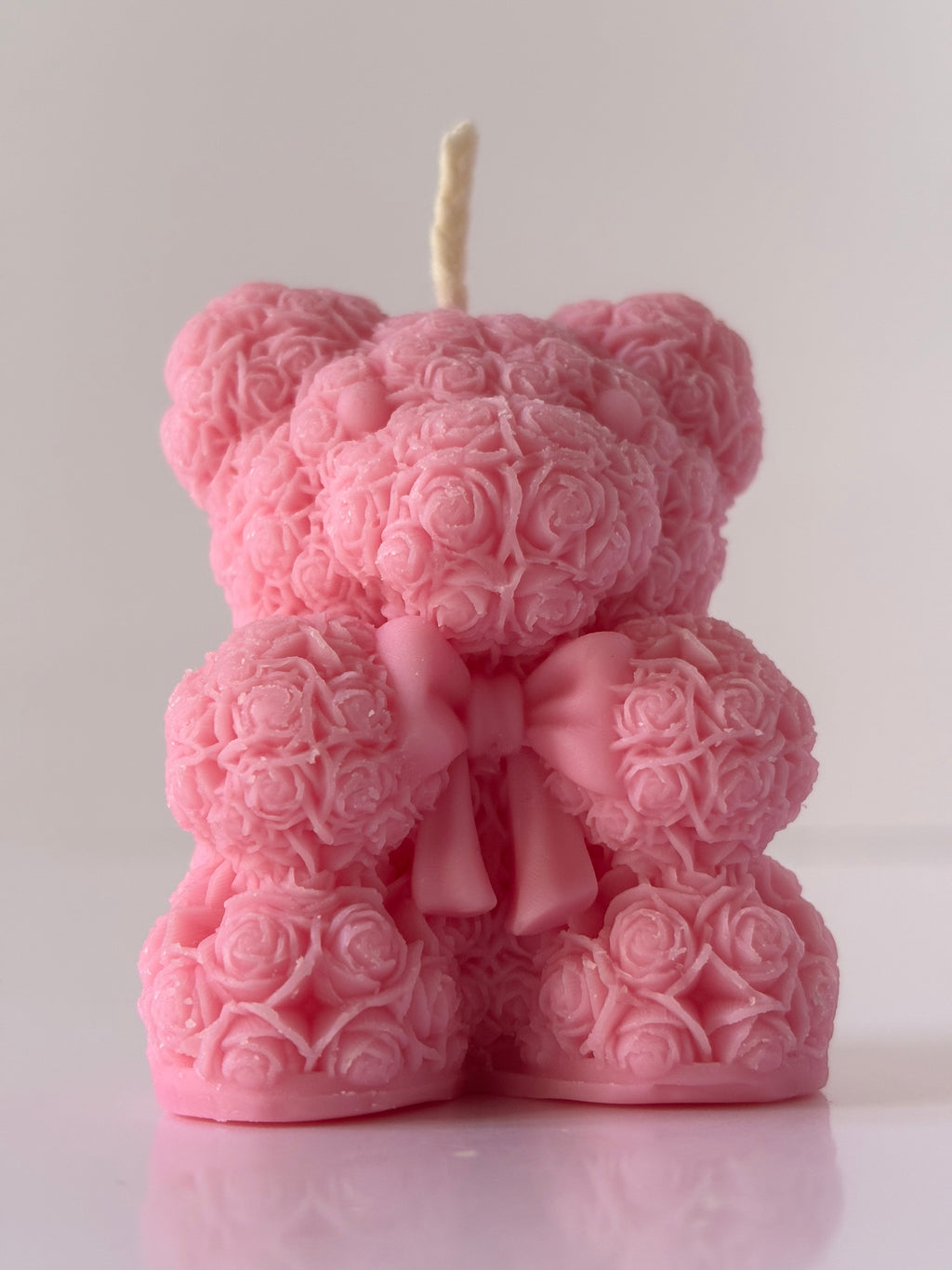 Candela Artigianale Scultorea "Rose Bear" - Profumo Marshmallow