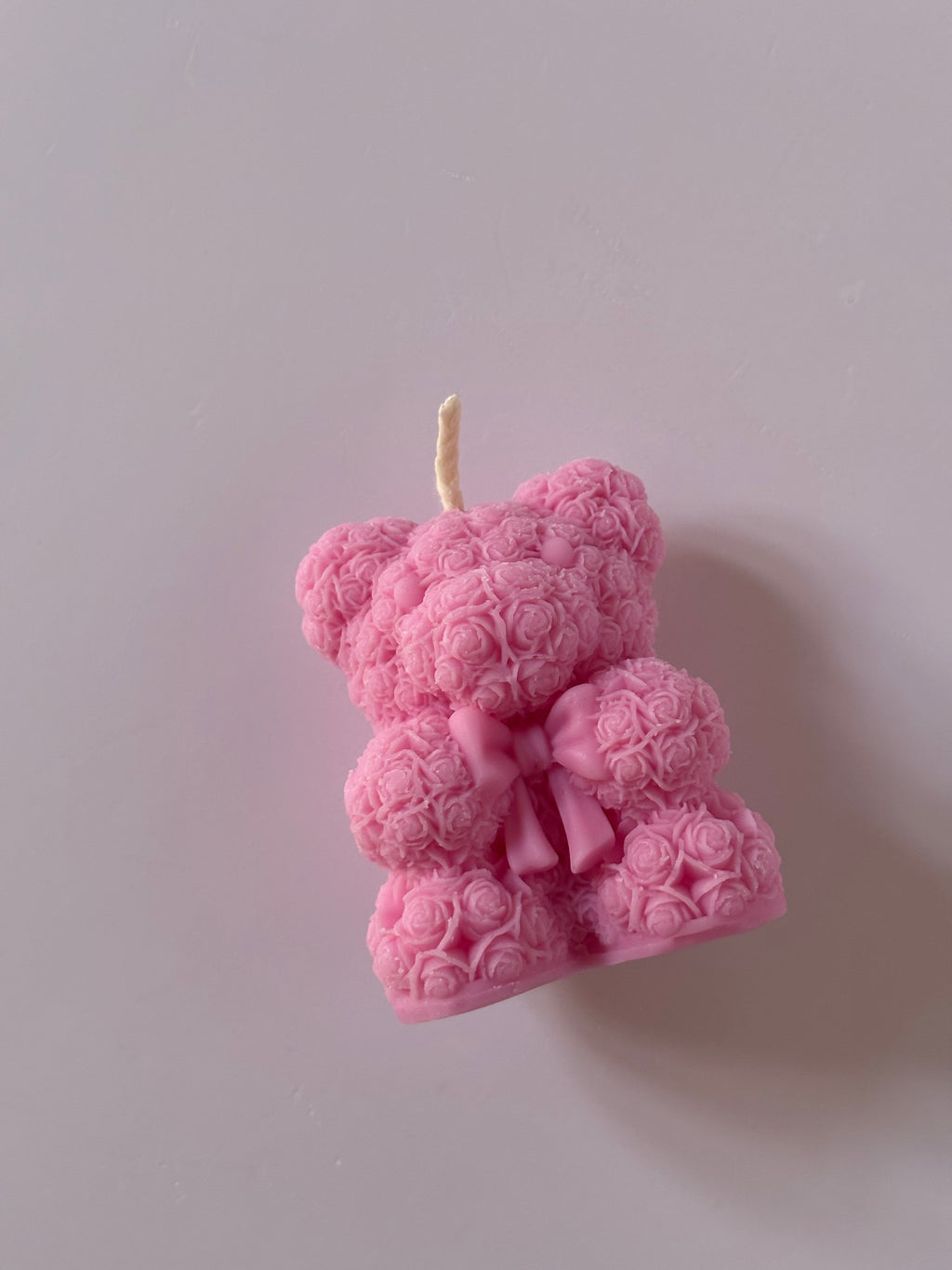 Candela Artigianale Scultorea "Rose Bear" - Profumo Marshmallow