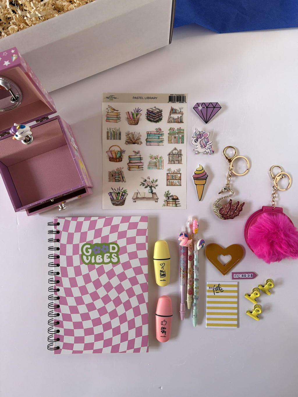 Carillon Box "Magic Unicorn & Writing" Gift Set