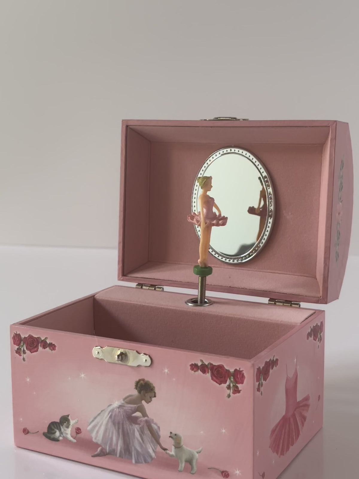Scrigno Portagioie Musicale Ballerina – Rosa Romantico
